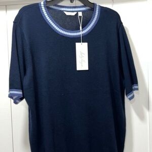 Lady Hagen half sleeve crew neck short sleeve sweater. Size XXL . NWT